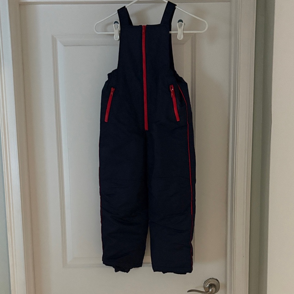 Gymboree Navy Blue Overalls with Red Accents